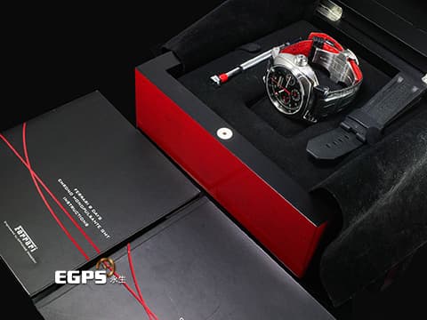 PANERAI Ferrari 沛納海 法拉利 FER0020 不鏽鋼材質 法拉利聯名款 八日鏈 動力儲存顯示 計時腕錶 手動上鏈 45mm
