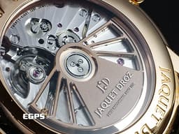 JAQUET DROZ 雅克德羅 Petite Heure Minute Lion <font color="#05f0f0">黑色大明火琺瑯面盤 百獸之王獅子微縮繪畫工藝</font> J005033321 18L玫瑰金材質 自動上鍊 <font color="#FF0000">2024年保單 僅試戴收藏品 全球限量28只</font> 43mm