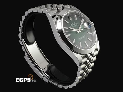 ROLEX 勞力士 Datejust 41 蠔式日誌型 DJ41 126300 不鏽鋼材質 Green Ombre 漸層綠色 2026年保卡 自動上鍊 41mm
