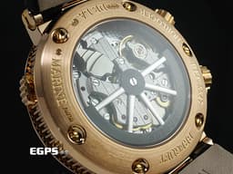BREGUET 寶璣 Marine Alarme Musicale 航海系列 航海家 5547BR/12/9ZU 18K玫瑰金材質 <font color="#05f0f0">二十四小時第二地時區、動能顯示、鬧鈴功能</font> <font color="#FF0000">2019年保單 台灣公司貨</font> 自動上鍊 40mm