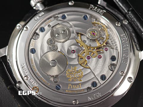 PIAGET 伯爵 Altiplano Small Seconds 小秒針 P10522 精鑲絕美鑽石錶圈、精鑲滿天星面盤 18K白金材質 經典838P超薄小三針機芯 手上鍊 40mm