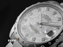 ROLEX 勞力士 Lady DateJust 178344 不鏽鋼材質<font color="#fa00fa">【宇宙不同】</font><font color="#fafa01">獨一無二的隕石面盤</font><font color="#05f0f0"> 絕版增值 原廠鑲嵌雪花鑽石錶圈、時標</font> <font color="#ff0000">2017年保卡</font> 自動上鍊 31mm