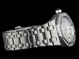 Audemars Piguet AP 愛彼 Royal Oak 67651ST.ZZ.1261ST.01 原鑲鑽錶 精鋼材質 白色格紋面 石英女妝腕錶 33mm