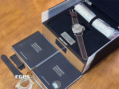 PANERAI 沛納海 LUMINOR PAM663 PAM00663 3日鍊 棕色復古面盤 經典47mm大錶徑 2019年保單 限量1000只 附限量證書 手上鍊 47mm