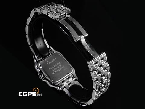 CARTIER 卡地亞 Santos de Cartier 山度士 WSPN0006 小型 不鏽鋼材質 精鑲錶殼、錶圈、錶帶 2023年保卡 石英機芯 27x37mm