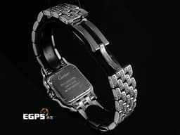 CARTIER 卡地亞 Santos de Cartier 山度士 WSPN0006 小型 不鏽鋼材質 <font color="#05f0f0">精鑲錶殼、錶圈、錶帶</font> <font color="#ff0000">2023年保卡</font> 石英機芯 27x37mm