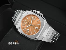 Bell & Ross 柏萊士 Instruments系列 BR-05 Copper Brown Steel <font color="#f38b68">棕銅色太陽紋色面盤 鮭魚面</font> BR05A-BR-ST/SRB 不鏽鋼 大三針 <font color="#FF0000">2022年台灣公司貨 附原廠不鏽鋼錶帶 </font>自動上鍊 40mm