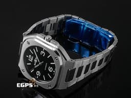 Bell & Ross 柏萊士 Urban系列 BR-05 <font color="#05f0f0">黑色太陽紋面盤</font> 中型 BR05A-S-BL-ST/SST 不鏽鋼材質 大三針 <font color="#FF0000">2025年保卡</font> 自動上鍊 36mm