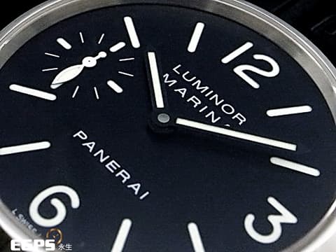 PANERAI 沛納海 Luminor Marina PAM111 小秒針 不鏽鋼 夜光黑色三明治面盤 PAM00111 最能代表小沛的經典款式 手上鍊 44mm