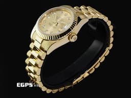 ROLEX 勞力士 蠔式 DATEJUST 179178 18K黃金材質 <font color="#05f0f0">原廠鑲嵌鑽石時標</font> <font color="#fddb5d">香檳金色面盤</font><font color="#FF0000"> </font> 自動上鏈 26 mm