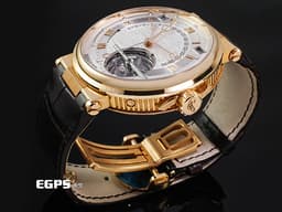 BREGUET 寶璣 Marine Tourbillon Equation Marchante 5887BR/12/9WV 18K玫瑰金材質 <font color="#05f0f0">鈦金屬框架</font><font color="#05f0f0">陀飛輪 萬年曆、時間等式、動力儲存顯示功能 手工雕刻圖案錶背</font> <font color="#FF0000">2025年保單 官方新錶訂價:8,123,000元</font> 自動上鍊 43.9mm