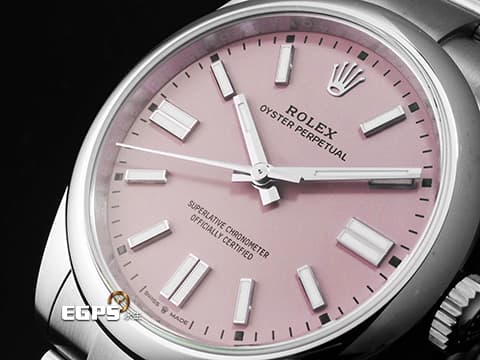 ROLEX 勞力士 Oyster Perpetual 41 蠔式恆動型 134300 2025年最新款最新色 糖果粉色噴漆面盤 經典 OP41 不鏽鋼材質 2025年保卡 自動上鍊 41mm