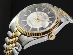 ROLEX 勞力士 Datejust 36 DJ 蠔式日誌型 116233 18K黃金材質 半金款<font color="#ff0000"> </font><font color="#05f0f0">銀色&黑色雙色唱片面盤</font> <font color="#ff0000">單</font>雙<font color="#ff0000">數不同色日期功能 五銖紀念型錶帶</font> 自動上鏈 36mm 