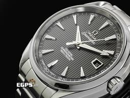 OMEGA 歐米茄 Seamaster 海馬 Aqua Terra 150 系列 23110392106001 <font color="#d8eaee">深灰色甲板紋面盤</font> 大三針 不鏽鋼材質 同軸擒縱 自動上鍊 38.5mm