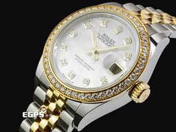 ROLEX 勞力士 Datejust DJ28 279383RBR 不鏽鋼&18K黃金材質 半金款 <font color="#05f0f0">原廠鑲嵌鑽石錶圈、時標 白色珍珠貝母面盤</font> <font color="#FF0000">2021年保卡</font> 自動上鍊 28mm