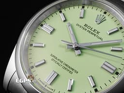 ROLEX 勞力士 Oyster Perpetual 36 蠔式恆動型 126000 最新款<font color="#058703"> </font><font color="#b1dd8c">開心果綠色面盤</font> OP36 不鏽鋼 大三針<font color="#FF0000"> 2025年保卡</font> 自動上鍊 36mm