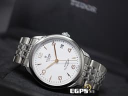 TUDOR 帝舵 1926系列 91450-0011 白色浮雕裝飾面盤 <font color="#f7db22">金色指針、時標</font> 經典 大三針 不鏽鋼 <font color="#FF0000">周杰倫代言款 2025年保卡</font> 自動上鍊 36mm