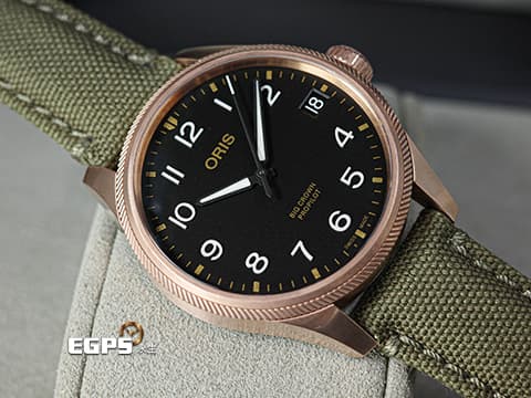 ORIS 豪利時 Big Crown ProPilot Date 大錶冠 7761 青銅材質錶殼 經典錢幣紋外圈 0175177613164 大三針 飛行錶 2022年保卡 自動上鍊 41mm