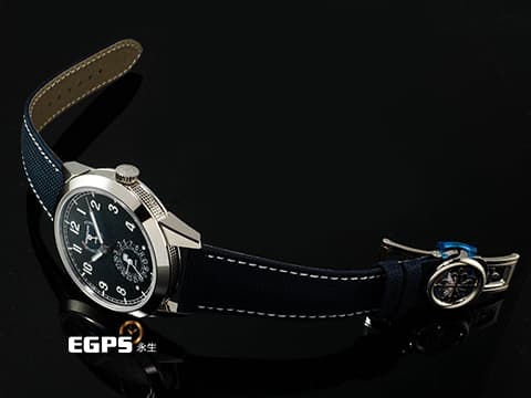 Patek philippe 百達翡麗 Calatrava Annual Calendar Travel Time 複雜功能時計 5328G-001 18K白金材質 藍色不規則紋理面盤 192小時動力儲存顯示 巴黎釘紋飾錶殼 2026年保單 手動上鍊 41 mm