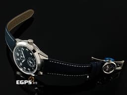 Patek philippe 百達翡麗 Calatrava Annual Calendar Travel Time 複雜功能時計 5328G-001 18K白金材質<font color="#f4e4c8"> </font><font color="#0582f5">藍色不規則紋理面盤 192小時動力儲存顯示 巴黎釘紋飾錶殼</font><font color="#f4e4c8"> </font><font color="#FF0000"> 2026年保單</font> 手動上鍊 41 mm