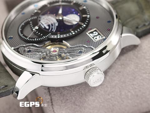 Glashutte Original 格拉蘇蒂 PanoLunarInverse 系列 1-91-04-01-03-62 藍色砂金石月相盤 月相盈虧 PT950 鉑金材質 德國腕錶工藝 前置雙鵝頸 3/4夾板 璣鏤雕刻偏心面盤 小秒針 大日期窗 2025年台灣公司貨 限量200支 自動上鍊 42mm