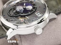 Glashutte Original 格拉蘇蒂 PanoLunarInverse 系列 1-91-04-01-03-62 <font color="#4358ad">藍色砂金石月相盤</font> 月相盈虧 <font color="#87d8e8">PT950 鉑金材質 德國腕錶工藝 前置雙鵝頸 3/4夾板 璣鏤雕刻偏心面盤</font><font color="#05f0f0"> </font>小秒針 大日期窗<font color="#05f0f0"> </font><font color="#FF0000">2025年台灣公司貨 限量200支 </font>自動上鍊 42mm