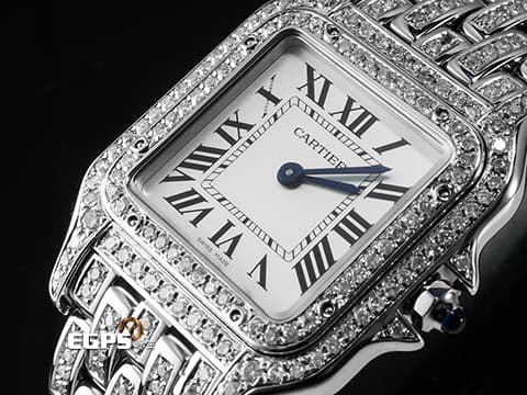 CARTIER 卡地亞 Santos de Cartier 山度士 WSPN0006 小型 不鏽鋼材質 精鑲錶殼、錶圈、錶帶 2023年保卡 石英機芯 27x37mm