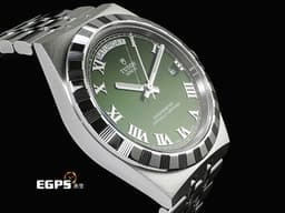 TUDOR 帝舵 Royal 皇家系列 2840D1A0-0003 <font color="#41971c">最新 太</font><font color="#419414">陽</font><font color="#56b323">放</font><font color="#62c030">射</font><font color="#56b125">紋綠</font><font color="#41971c">色面盤</font> 坑紋外圈 不鏽鋼材質 <font color="#0582f5">星期、日期顯示窗</font> <font color="#ff0000">2026年新式保卡</font> 自動上鍊 34mm