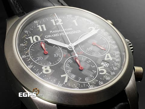 Girard-Perregaux 芝柏 GP Pour Ferrari 4955 鋁合金材質 黑色紋理面盤 法拉利LOGO錶扣 限量1000支 自動上鍊 40mm