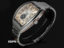 Franck Muller 法蘭穆勒 FM Vanguard V41 S S6 不鏽鋼材質 V41 <font color="#fff8e0">鮭魚面</font> <font color="#FF0000">不鏽鋼鍊帶款 2025年保卡</font> 自動上鏈 41x49.95mm