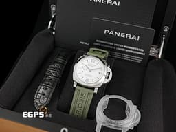 PANERAI 沛納海 Luminor Quarantta PAM1371 <font color="#d1d1d1">白色三明治夜光面盤</font> PAM01371 三日鍊 小秒針 不鏽鋼 <font color="#FF0000">2022年保卡 </font>自動上鍊 40mm