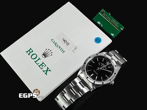 ROLEX 勞力士 Air-King 14010 空中霸王 黑色面盤 絕版稀有經典款 自動上鏈 34mm