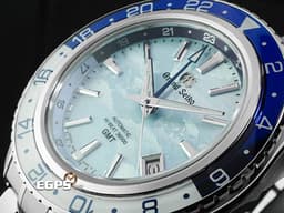 GRAND SEIKO 特級精工 GS SPORT Hi-beat GMT SBGJ275G 不鏽鋼材質 <font color="#33CCFF">淡藍色雲海紋理面盤 藍寶石水晶錶圈</font> <font color="#FF0000">2025年保單 9S機芯 25週年紀念款 限量2000支</font> 自動上鍊 44.2mm