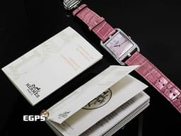 HERMES 愛馬仕 HEURE H 系列 CC2.730.216 不鏽鋼材質 H型錶殼 <font color="#05f0f0">白色珍珠貝母面盤 原廠鑲嵌鑽石錶圈</font> <font color="#FF0000">台灣公司貨 </font> 石英機芯 29mm