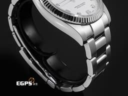 ROLEX 勞力士 DATAJUST CA 115234 不鏽鋼材質 <font color="#05f0f0">18K白金材質太陽坑紋錶圈 原廠鑲嵌鑽石時標 </font><font color="#ff0000">2017年保卡</font> 自動上鍊 34mm