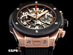 HUBLOT 宇舶 Big Bang Unico King Gold Ceramic 大爆炸 玫瑰金 陶瓷框 計時碼表 411.OM.1180.RX <font color="#FF0000">King Gold 玫瑰金宇舶 飛返計時 台灣公司貨</font> 自動上鏈 45mm