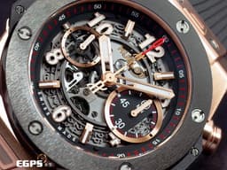 HUBLOT 宇舶 Big Bang Unico King Gold Ceramic 大爆炸 玫瑰金 陶瓷框 計時碼表 411.OM.1180.RX <font color="#FF0000">King Gold 玫瑰金宇舶 飛返計時 台灣公司貨</font> 自動上鏈 45mm