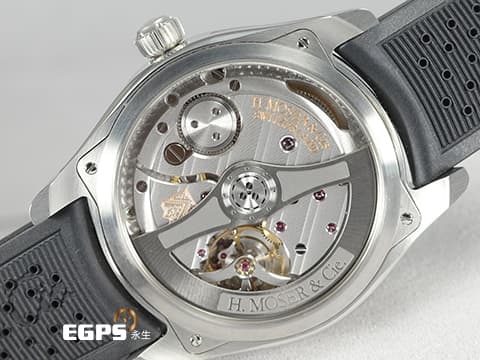 H. Moser & Cie. 亨利慕時 Pioneer Centre Seconds 開拓者 3200-1217 三日鍊 Arctic Blue fumé北極藍太陽紋面盤 不鏽鋼 大三針 2025年保單 自動上鍊 40mm