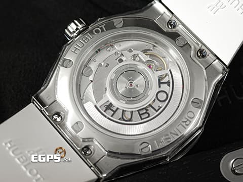 HUBLOT 宇舶 Classic Fusion 經典融合 ORLINSKI 聯名款 550.NS.2200.RW.1604.ORL20 原廠鑲鑽 白色切面立體錶盤 鈦金屬+不鏽鋼材質 2025年保單 自動上鍊 40mm