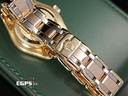 ROLEX 勞力士 Lady-Datejust Pearlmaster 69298 <font color="#c6ebfb">原廠鑲鑽 珍珠母貝面盤</font><font color="#addff5"> </font>18K黃金材質<font color="#ff00ff">【三色金錶帶】</font> <font color="#ffff00">已回原廠檢修,延長保固至2027年</font> 自動上鏈 28mm