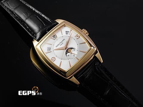 Patek Philippe 百達翡麗 PP Gondolo Annual Calendar 5135R-001 18K玫瑰金材質 年曆錶 月相顯示 日內瓦印記 自動上鍊 38x51mm