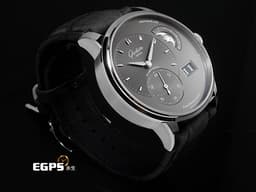 Glashütte Original 格拉蘇蒂 原創 PanoMaticLunar系列 1-90-02-43-32-02 <font color="#05f0f0">經典偏心銀灰色面盤 大日期窗 月相盈虧</font> 不鏽鋼材質 <font color="#FF0000">2025年保單</font> 自動上鍊 40mm