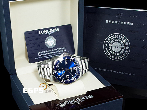 LONGINES 浪琴 Hydro Conquest 康卡斯 深海征服者 L37814966 浪鬼 <font color="#4169e1">藍色陶瓷錶圈 藍色面盤 藍水鬼</font> 不鏽鋼 <font color="#FF0000">2021年台灣公司貨</font> 潛水錶 自動上鍊 41mm