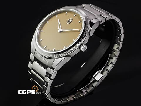 PARMIGIANI FLEURIER 帕瑪強尼 TONDA PF Rattrapante PFC914-1020021 不鏽鋼材質 奶茶色「格狀大麥粒」璣鏤飾紋面盤 微型擺陀腕錶 2024年保卡 新錶訂價:852,800元 自動上鏈 40mm