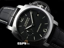 PANERAI 沛納海 Luminor Marina 1950 3 Days PAM392 <font color="#ff0000">經典三明治面盤 黑色面盤 夜光指針及時標</font> PAM00392 自動腕錶 不鏽鋼材質 42mm