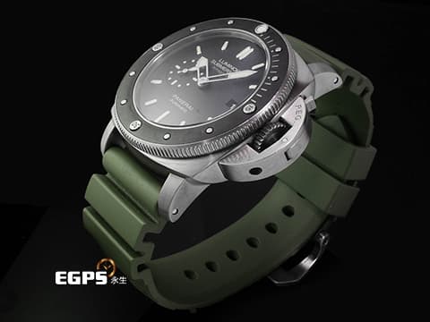 PANERAI 沛納海 Luminor Submersible 1950 PAM389 三日鍊 陶瓷錶圈 鈦金屬材質 PAM00389 O字頭  潛水錶 自動上鏈 47mm