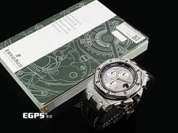 Audemars Piuget 愛彼 AP錶 Royal Oak Offshore 25940 皇家橡樹離岸型 不鏽鋼材質 <font color="#05f0f0">精鑲鑽石滿天星面盤、鑲鑽錶圈、鑲鑽錶殼</font> 自動上鍊 計時碼表 42mm