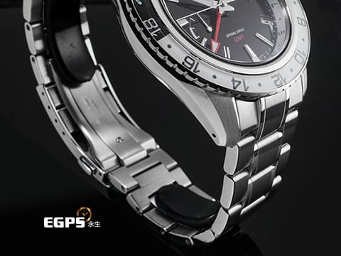 GRAND SEIKO 特級精工 GS 精工 Sport Collection SBGE277G Spring Drive GMT 不鏽鋼材質「穗高岳」特色地質般紋理面盤 兩地時區 三日鍊 動能顯示 2025年保單 自動上鍊 44mm