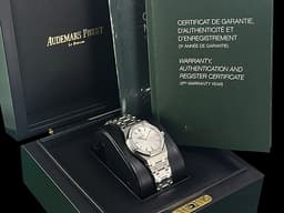 Audemars Piguet AP 愛彼 Royal Oak 67651ST.ZZ.1261ST.01 原鑲鑽錶 精鋼材質 白色格紋面 石英女妝腕錶 33mm