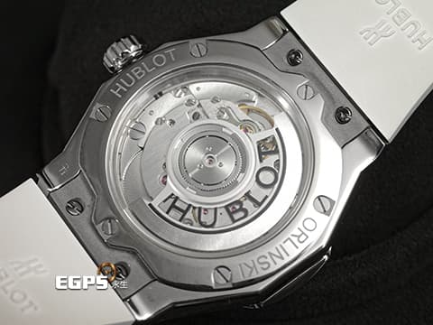 HUBLOT 宇舶 Classic Fusion 經典融合 ORLINSKI 聯名款 550.NS.2200.RW.ORL20 鈦金屬+不鏽鋼 3D立體切面錶殼、白色面盤 呈現鑽石般折射光澤 大三針 2025年保單 自動上鍊 40mm